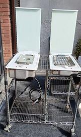 Friggitrice Elettrica + Griglia Elet. su Carrello