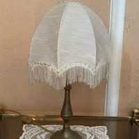 COPPIA DI LAMPADE ABATJOUR VINTAGE BASE OTTONE