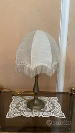 COPPIA DI LAMPADE ABATJOUR VINTAGE BASE OTTONE