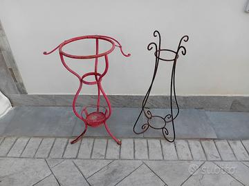 Portavasi in ferro battuto 