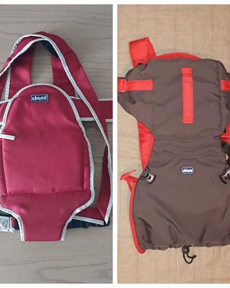 2 marsupi CHICCO pari al nuovo, portata 9 kg
