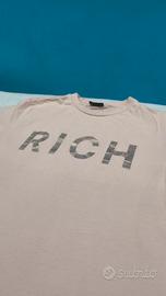 T-shirt Richmond Vintage - Rosa con Scritta Argent