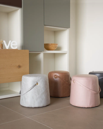 POUF IN TESSUTO in 4 colori