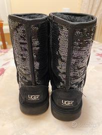 Ugg classic short sequin neti con paillets 36
