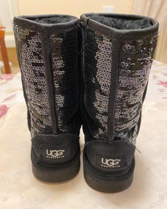 Ugg classic short sequin neti con paillets 36