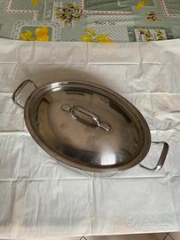 Pentola rostiera ovale inox