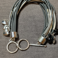 Bracciale nero / acciaio