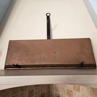 Teglia Antica in Rame e Ferro Battuto