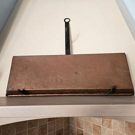 Teglia Antica in Rame e Ferro Battuto