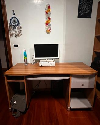 Scrivania e libreria