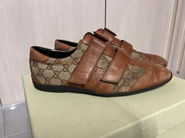 Scarpe Gucci sneaker uomo n 41 canvans velcro