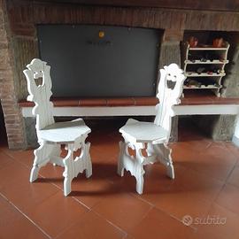 2 sedie shabby vintage