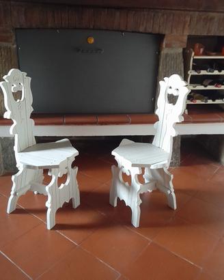 2 sedie shabby vintage