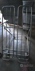 carrelli  espositori  pieghevoli con ruote
