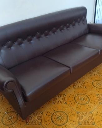 Divano letto ecopelle 