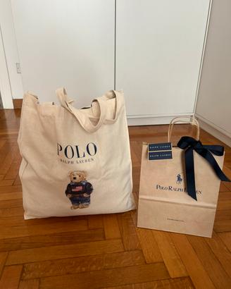 Borsa Polo Ralph Lauren Polo Bear+shopper Nuova