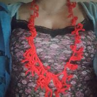 collana effetto corallo uncinetto 