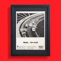 pubblicità vintage poster olio e carburanti Mobil