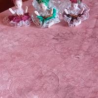 3 bambole in ceramica 
