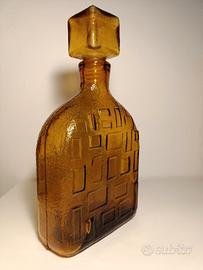 Decanter vetro ambrato Empoli stile Brutalist