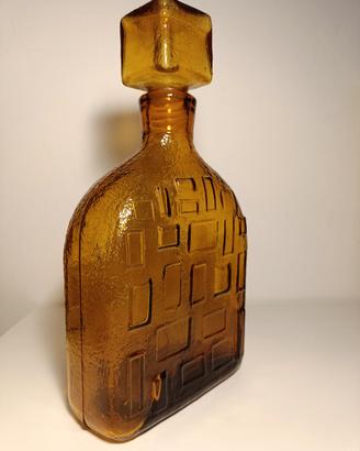 Decanter vetro ambrato Empoli stile Brutalist
