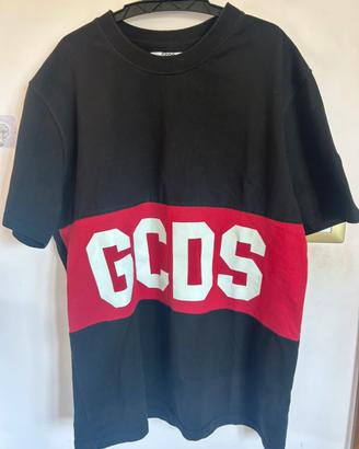 T-shirt GCDS Logo Band – Nero/Rosso