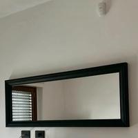 Specchio con cornice nera 52x140 cm
