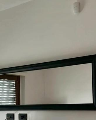 Specchio con cornice nera 52x140 cm