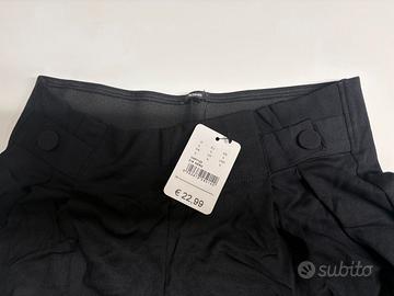 Pantaloni Neri Tezenis con Bottone alla Caviglia –