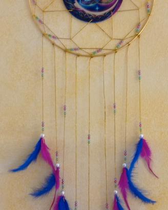 Acchiappasogni celtico con luna e triquetra 