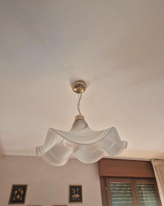 Lampadario a fazzoletto in vetro di Murano 