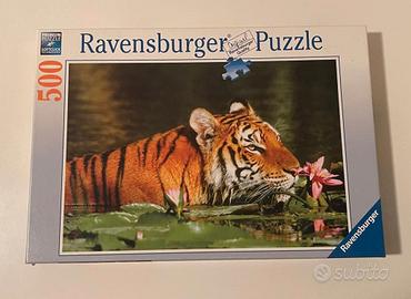 Ravensburger Puzzle 500 pezzi -Tigre fra le ninfee
