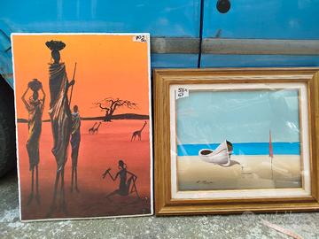 lotto quadri vintage per mercatino 