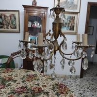 Lampadario in metallo a gocce 5 bracci