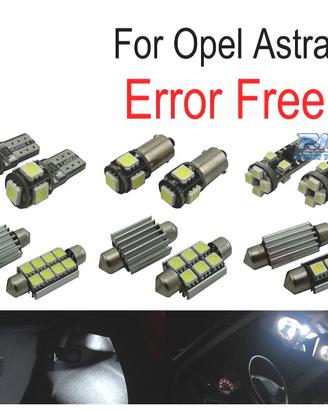 KIT 15 LAMPADE LED INTERNE PER OPEL ASTRA H OPC GT