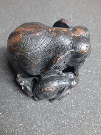 Statuetta con Elefante e cuccioli