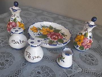 set oliera 6 pezzi Avallone Vietri 