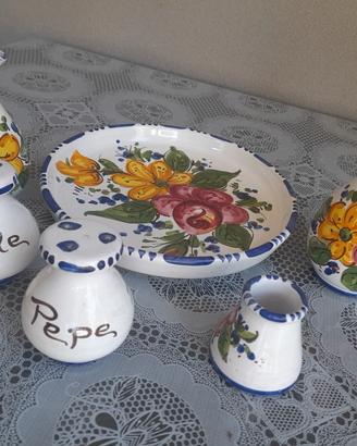 set oliera 6 pezzi Avallone Vietri 