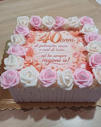 Tort@ finta di stucco 40 anni