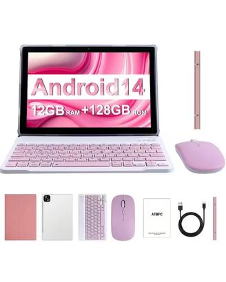 Tablet 10.1pollici android 14 tavoletta 2 in 1