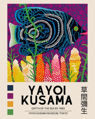poster Yayoi Kusama Arredo Casa formato A3 