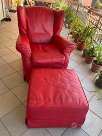 Poltrona con pouf