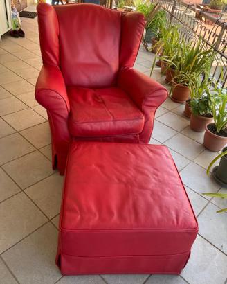 Poltrona con pouf
