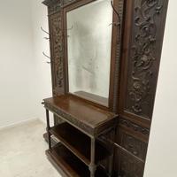 Mobile da ingresso antico fine ‘800 com specchio