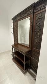 Mobile da ingresso antico fine ‘800 com specchio