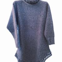 Cotton  Belt vintage Y2K maxi maglione grigio tg.S