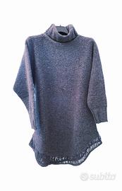 Cotton  Belt vintage Y2K maxi maglione grigio tg.S