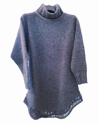 Cotton  Belt vintage Y2K maxi maglione grigio tg.S