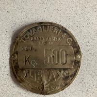Placca in ottone Tovaglieri Busto Arsizio