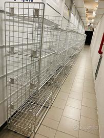 Scaffali in metallo bianco modulari smontabili